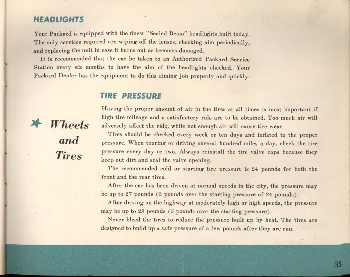 1956 Packard Owners Manual Page 51